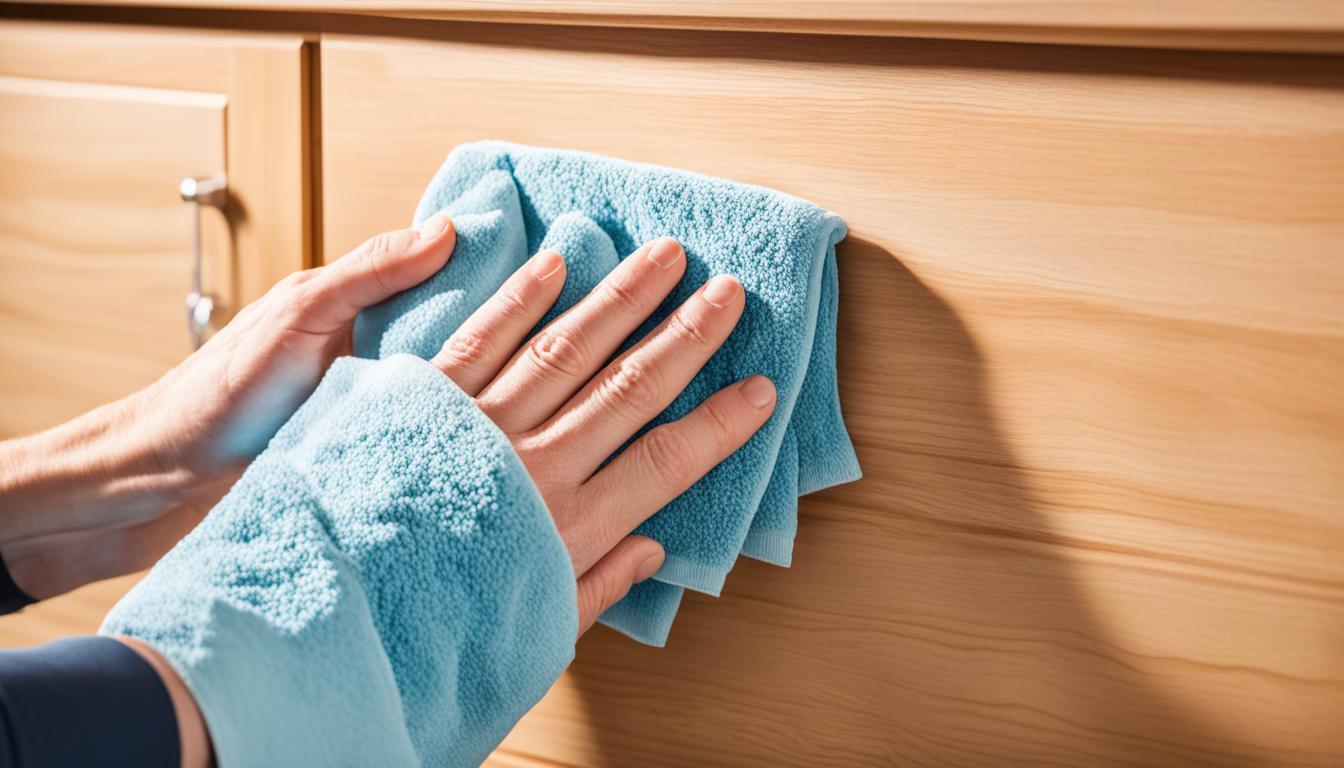 cleaning wood cabinets