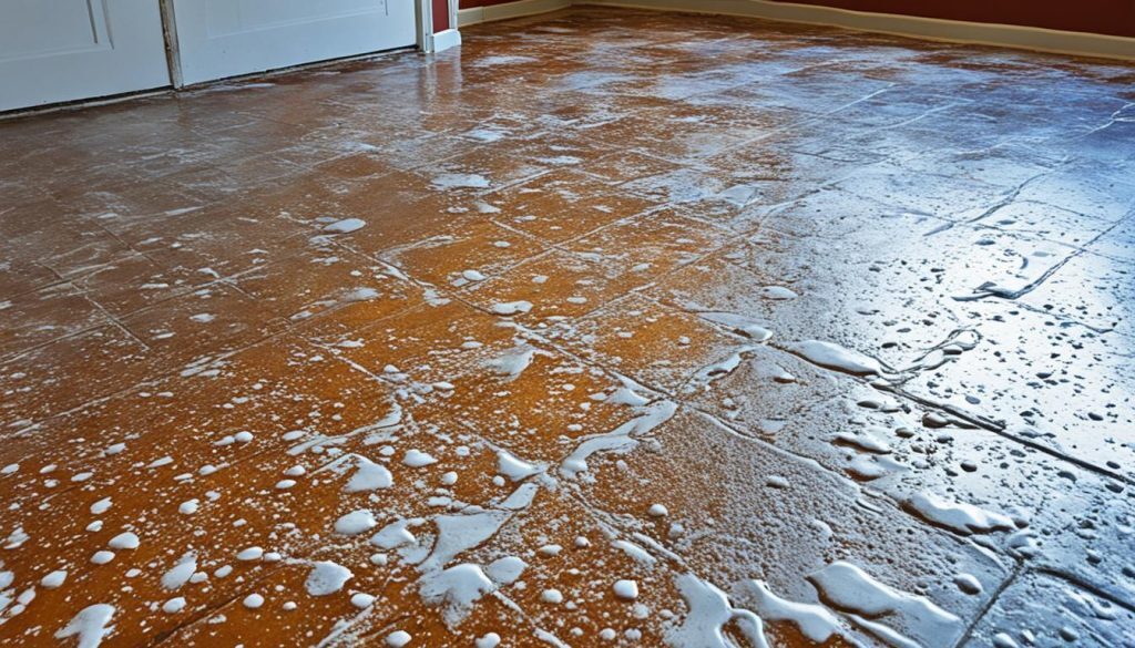 best way to remove rust from linoleum